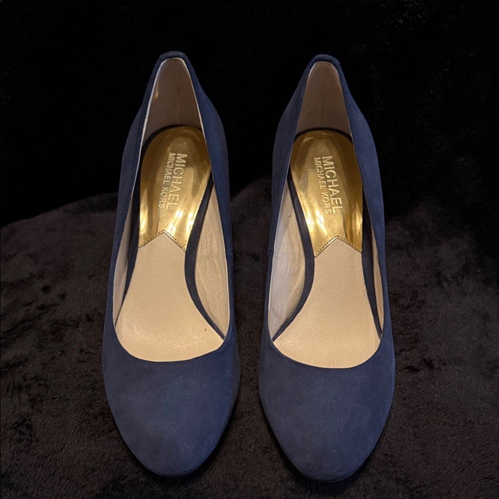 Michael Kors Sky Blue Suede Heels